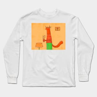 Cute fox loves plants and flowers, version 1 Long Sleeve T-Shirt
